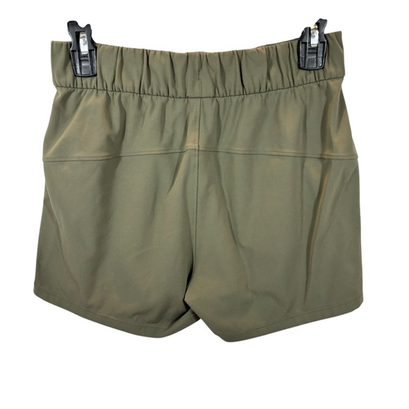Ladies Lululemon On The Fly Army Green Shorts Size 4‎ - Picture 4 of 10